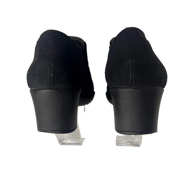 Aerosoles Boots Womens 6 Wedge Ankle Comfort Bootie Zip Black Suede - Picture 4 of 6